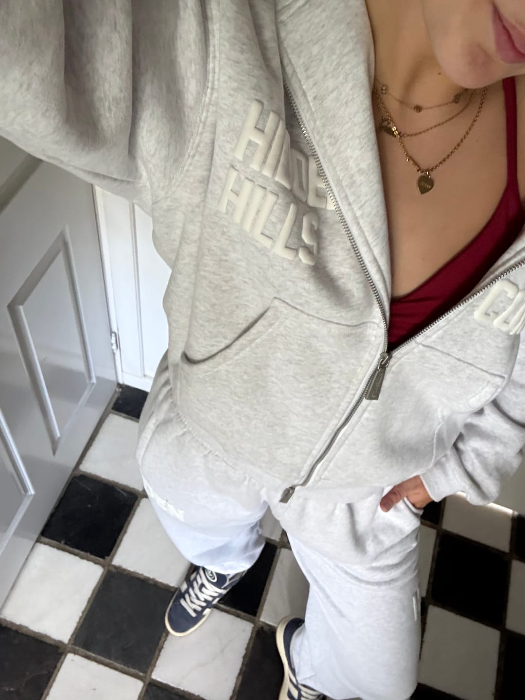 Customer photo review of GATED COMMUNITY CUFFED SWEATPANTS LIGHT GREY