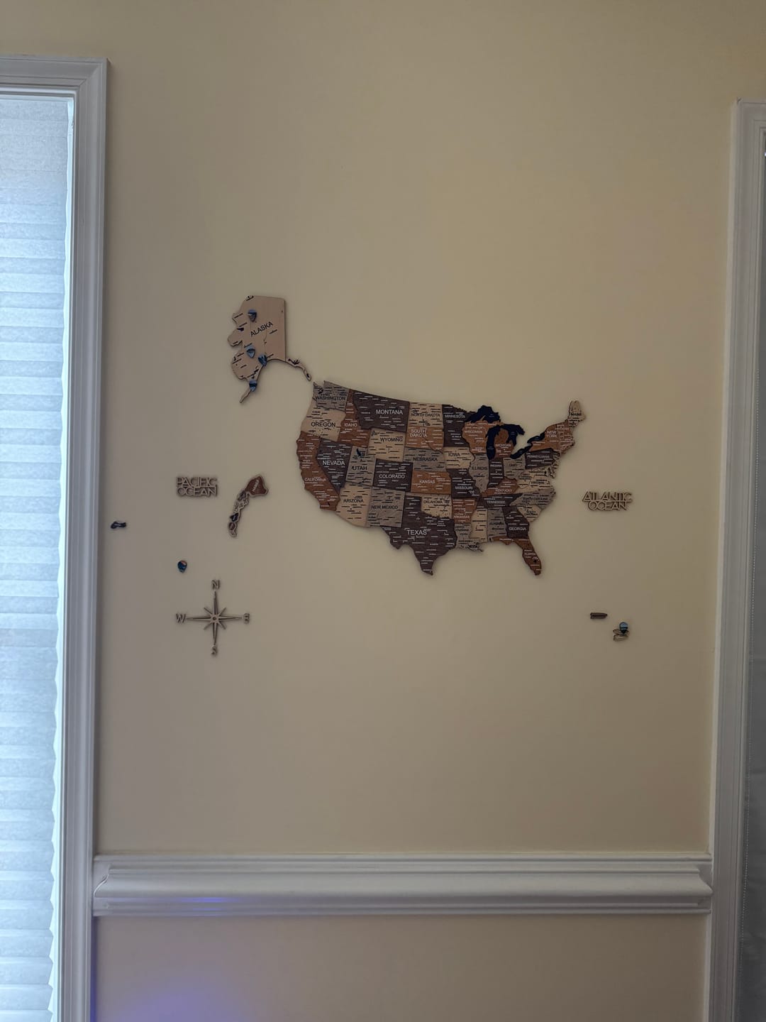Customer photo review of Wooden 3d Map of USA - Multicolor