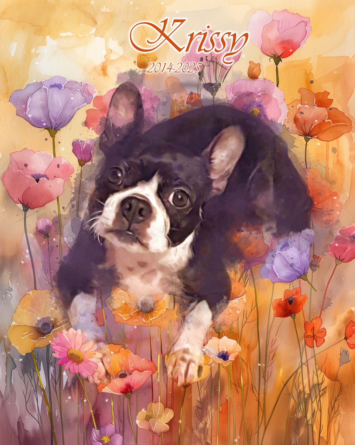 Customer photo review of Custom Watercolor Pet Portrait – BlossomTails