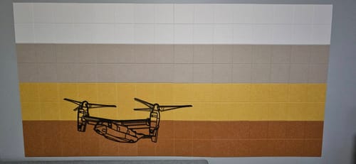 Customer photo review of CV-22 Osprey Angle Silhouette Metal Wall Art