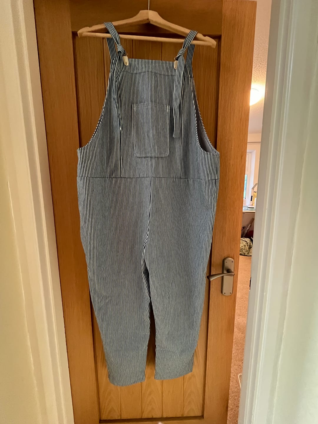 Customer photo review of Striped Yarn Dyed Washed Denim Fabric