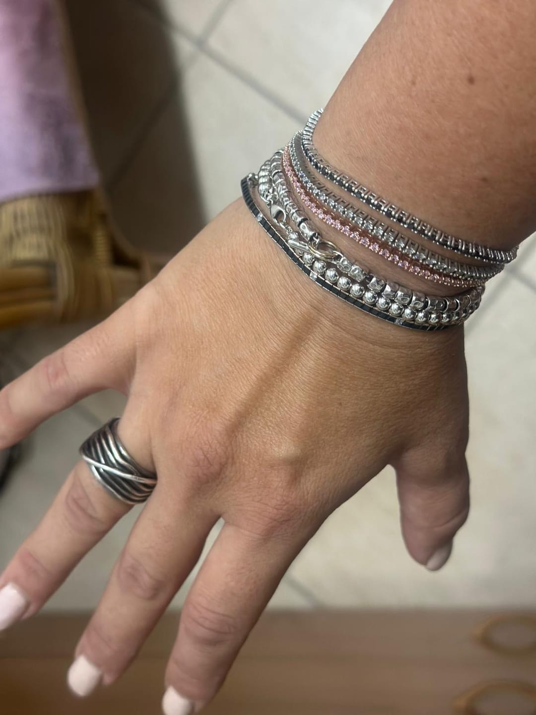 Customer photo review of Bracciale Unisex Tennis in Argento 925 TIZ AGTEN
