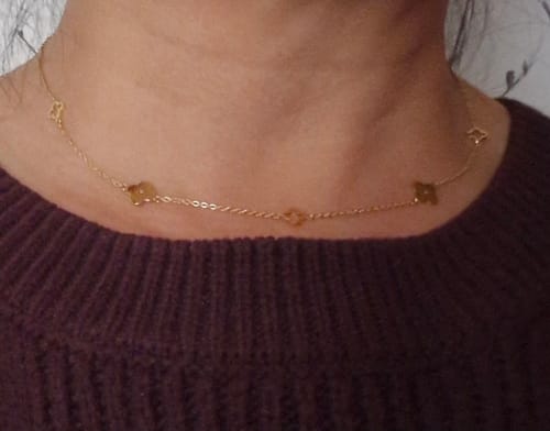 Customer photo review of Multi Clover Necklace