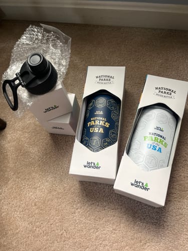 Customer photo review of National Parks Bottle + Sticker Set