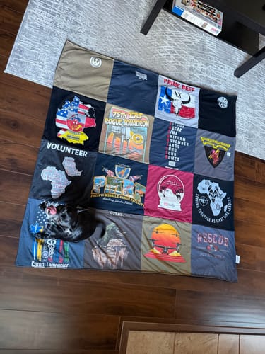 Customer photo review of Classic T-Shirt Blanket