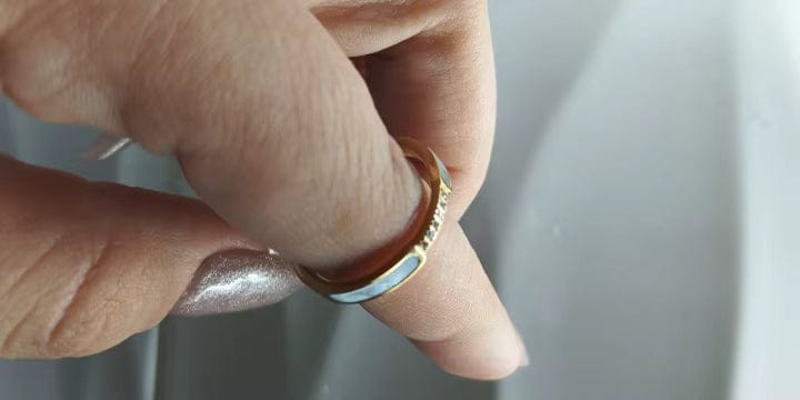 Customer photo review of Ophelia Pearl Ring