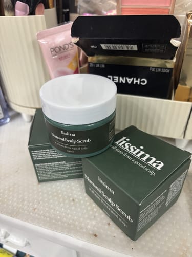Customer photo review of LISSIMA Natural Scalp Scrub – for Flaky, Itchy, Irritated Scalp (Sensitive Care)