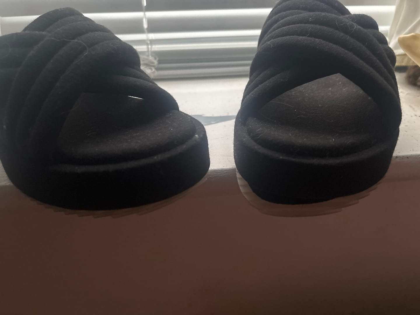 Customer photo review of Black Sienna Slides