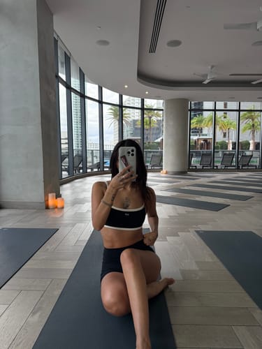 Customer photo review of The Micro Bra / Black-Cream