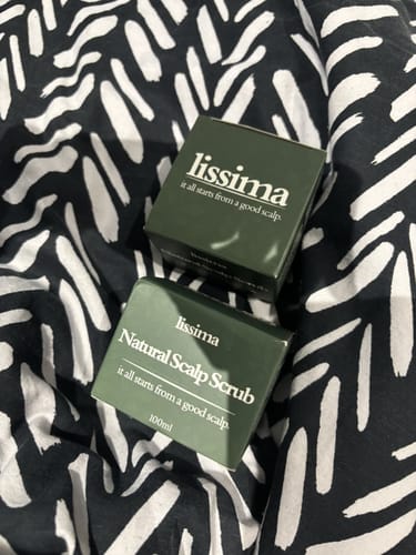 Customer photo review of LISSIMA Natural Scalp Scrub – for Flaky, Itchy, Irritated Scalp (Sensitive Care)