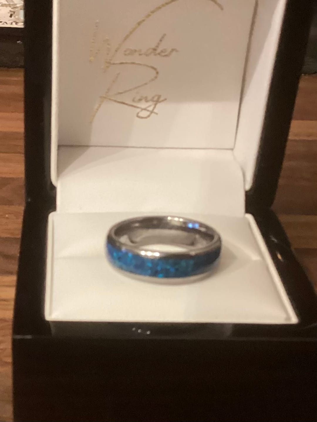 Customer photo review of The Blue Opal Wonder Ring Set