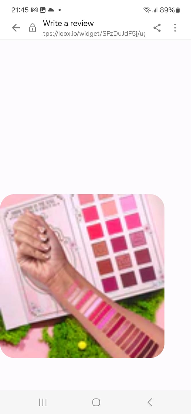 Customer photo review of P. Louise A Brand New Chapter Palette - Chapter One