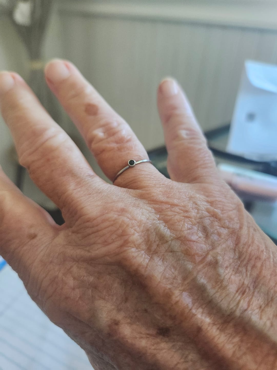 Customer photo review of Dainty Birthstone Ring
