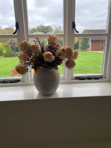 Customer photo review of Zoe Ceramic Vase - Beige