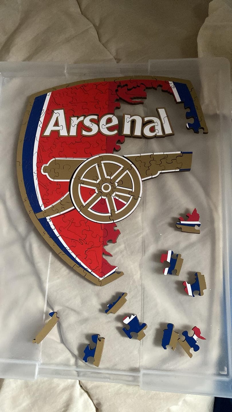 Customer photo review of Arsenal FC® Logo - Wooden Puzzle
