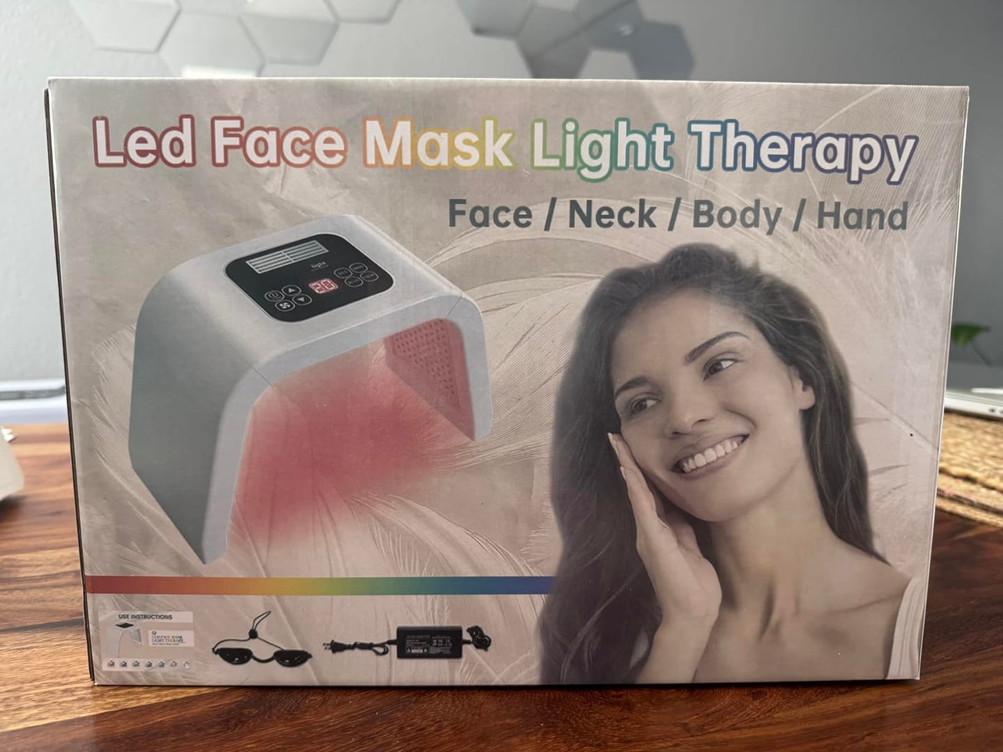 Customer photo review of Nicebeam LED Light Therapy Time Machine for Face & Full Body