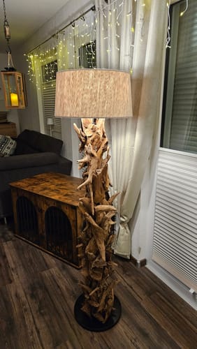 Customer photo review of Stehlampe Treibholz CLEON  | Höhe 165 cm | Lampenschirm Natur