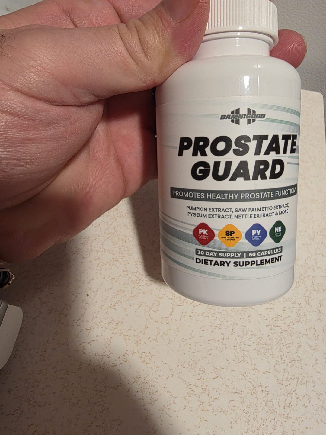 Customer photo review of Damn Good Prostate Guard – Full-Spectrum Prostate Support Formula