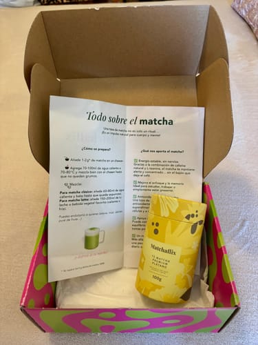 Customer photo review of Té Matcha Premium Plátano