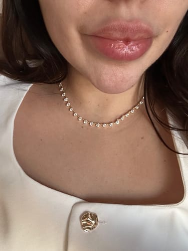 Customer photo review of M & Co. Drop Station Necklace