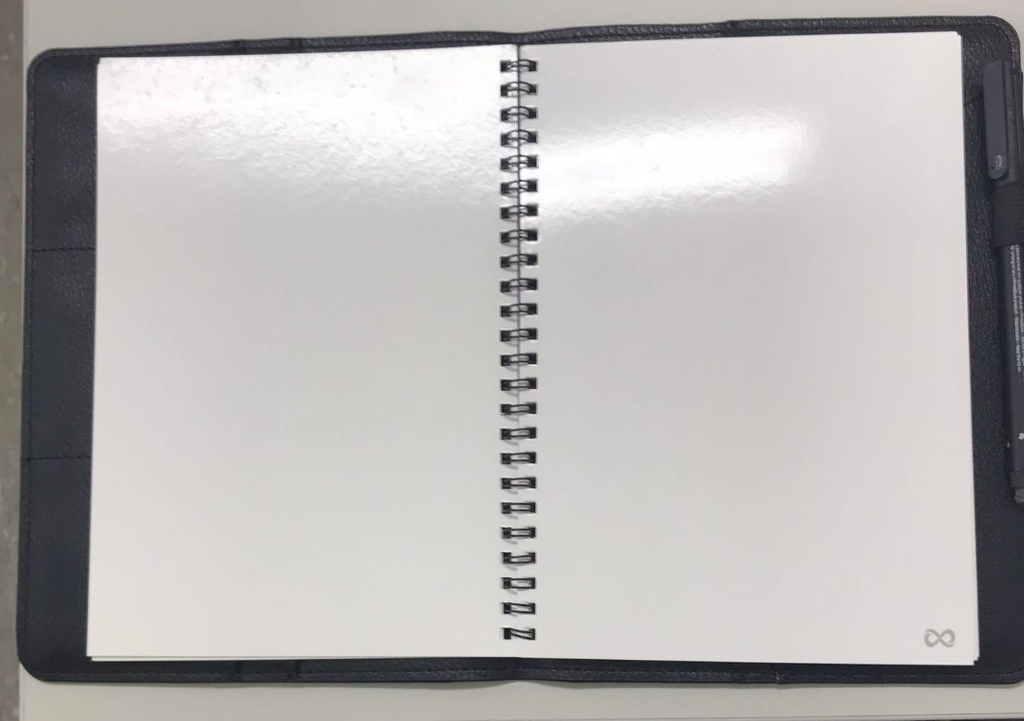 Customer photo review of Black Leather Notebook Cover
