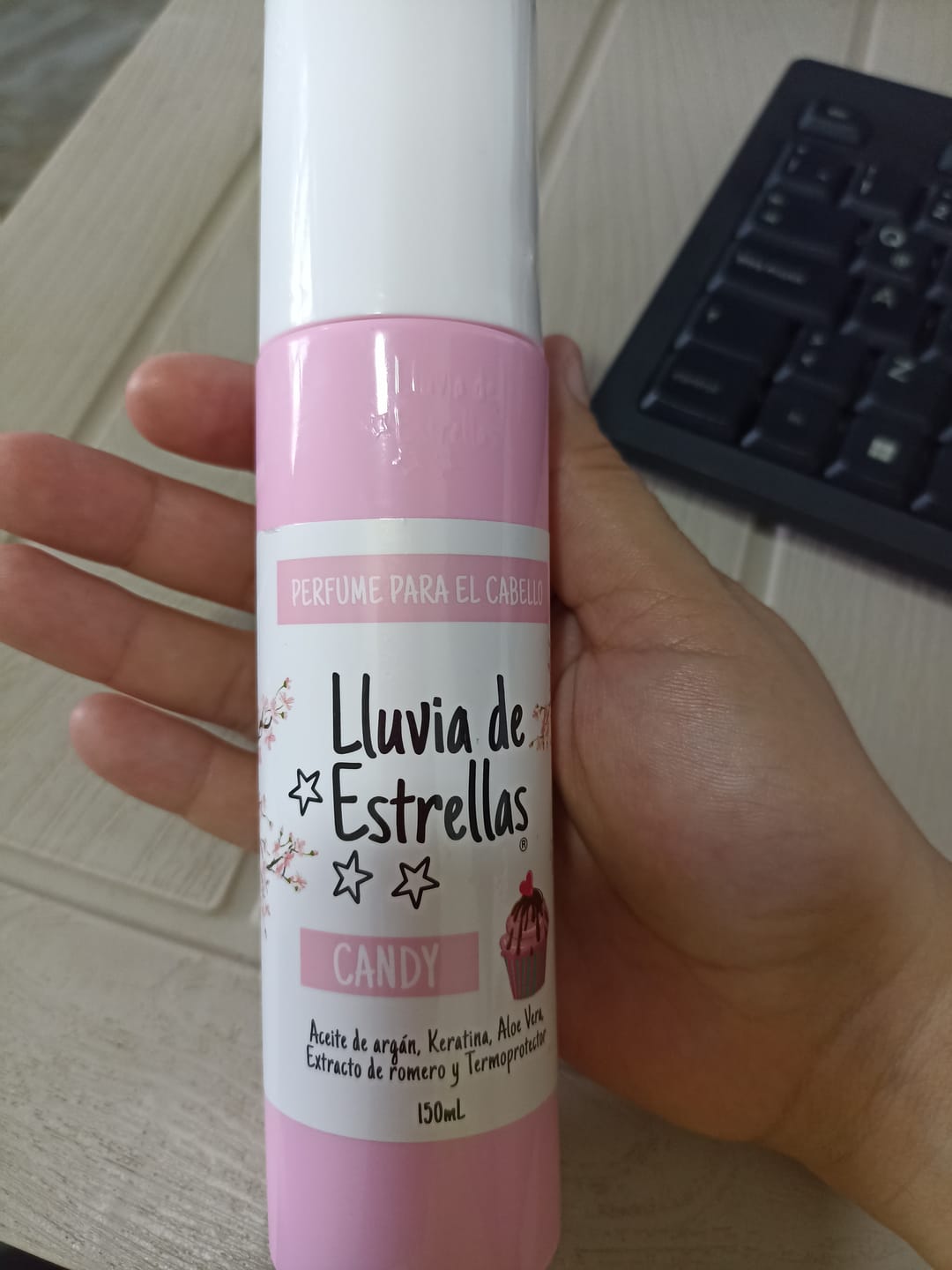 Customer photo review of PERFUME PARA EL CABELLO CANDY
