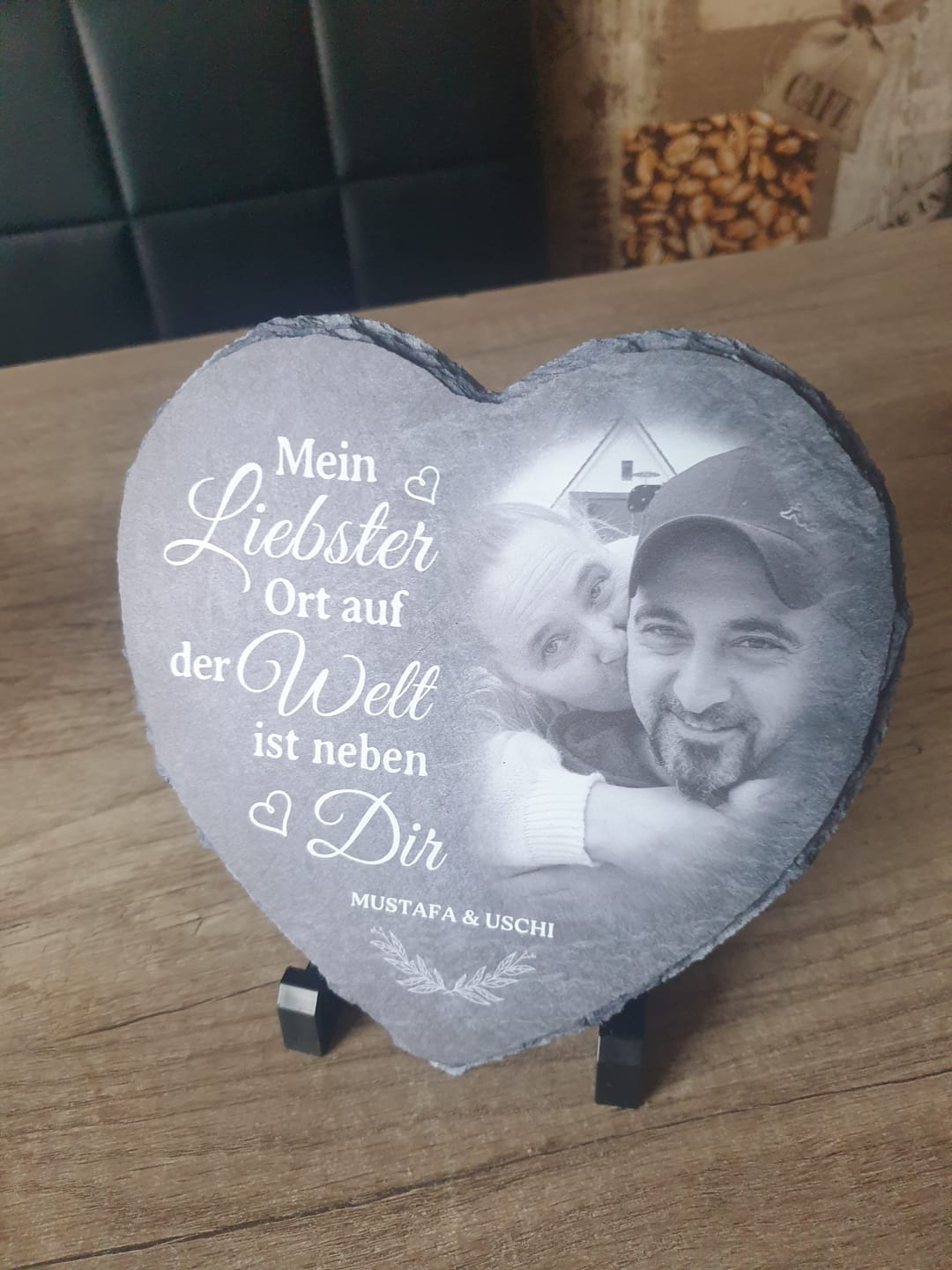 Customer photo review of Neben dir - Paar-Schieferherz