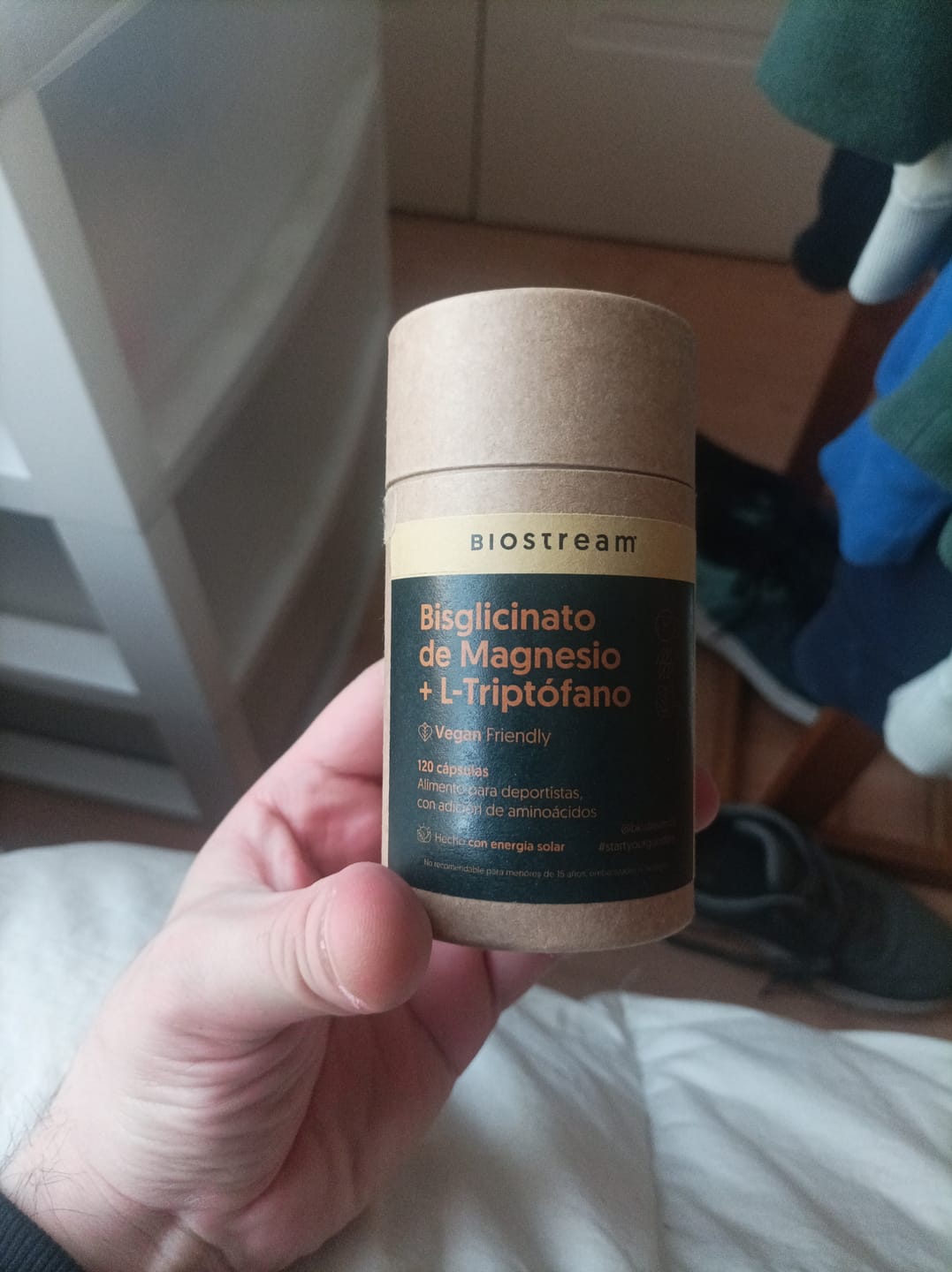 Customer photo review of Bisglicinato de Magnesio + L-triptófano 120 Cápsulas Vegano