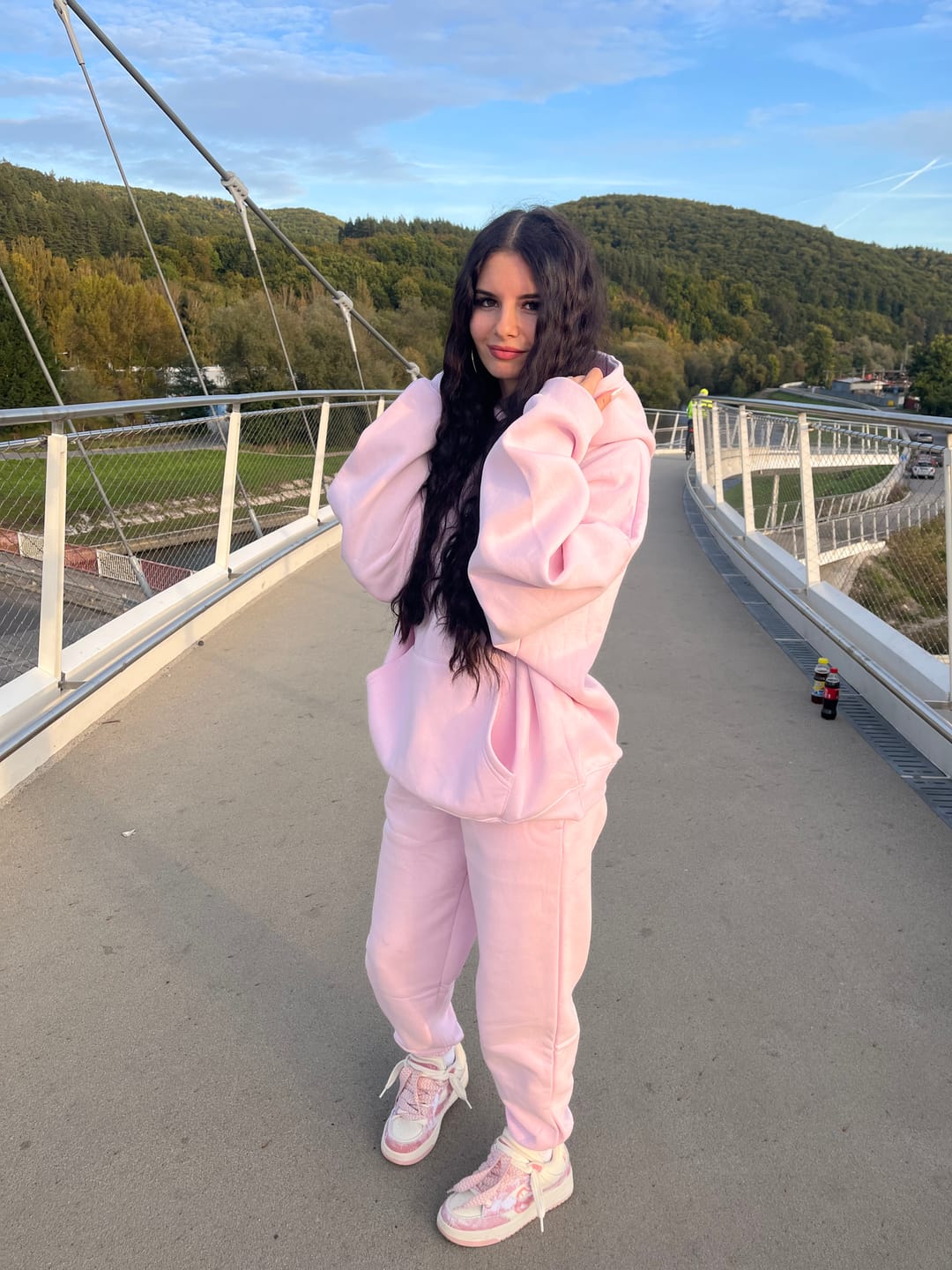 Customer photo review of Pink Double Tongue Sneakers