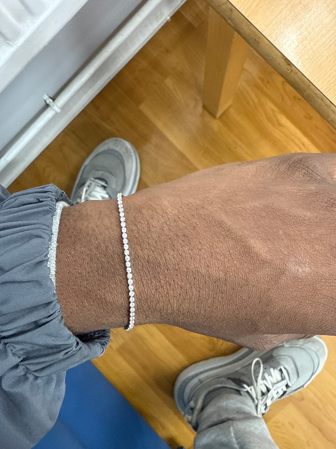 Customer photo review of Moissanite Micro Tennis Bracelet - 925 Silver - D Colour - VVS1