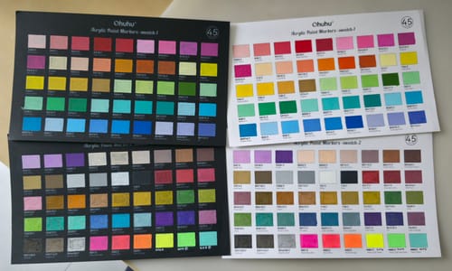 Customer photo review of Ohuhu Dual Nib Waterproof Acrylic Pen 30 / 60 / 90 Colors