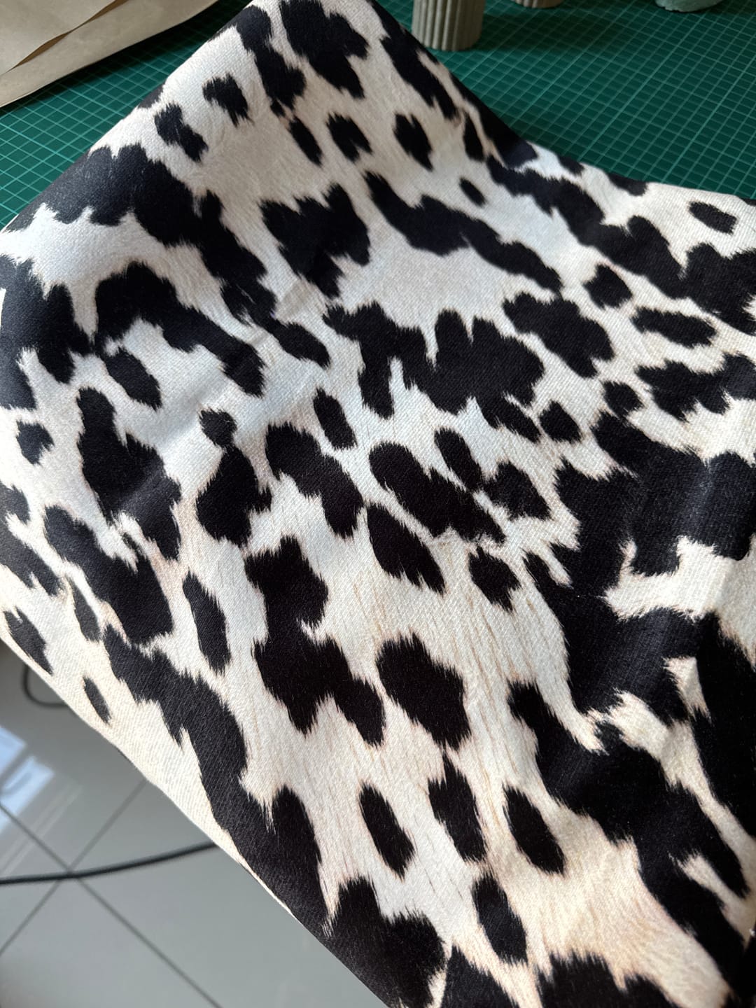 Customer photo review of Printed Velvet Nguni Black