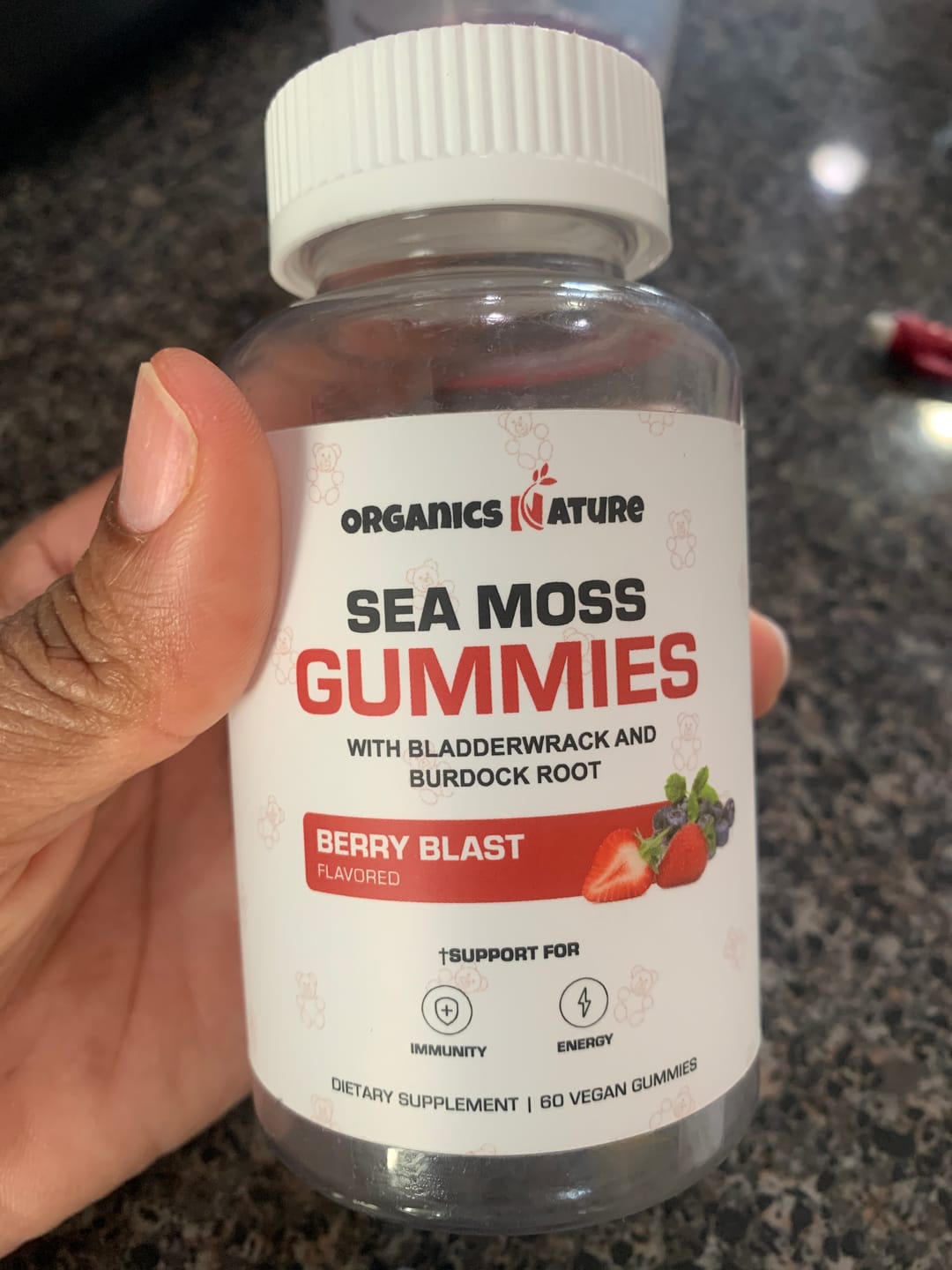 Customer photo review of Irish Sea Moss Gummies With Bladderwrack & Burdock