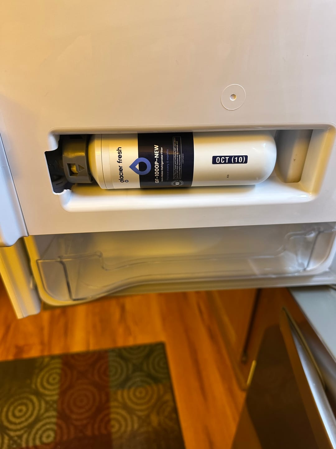 Customer photo review of Glacier Fresh Replacement for LT1000P, ADQ747935 Refrigerator Water Filter with Air Filter, 3-Pack