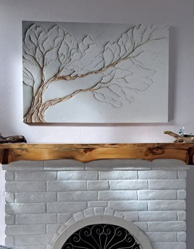 Customer photo review of Tree Canopy Wall Art – Neutral Nature-Inspired Design for Bedroom & Living Room Décor