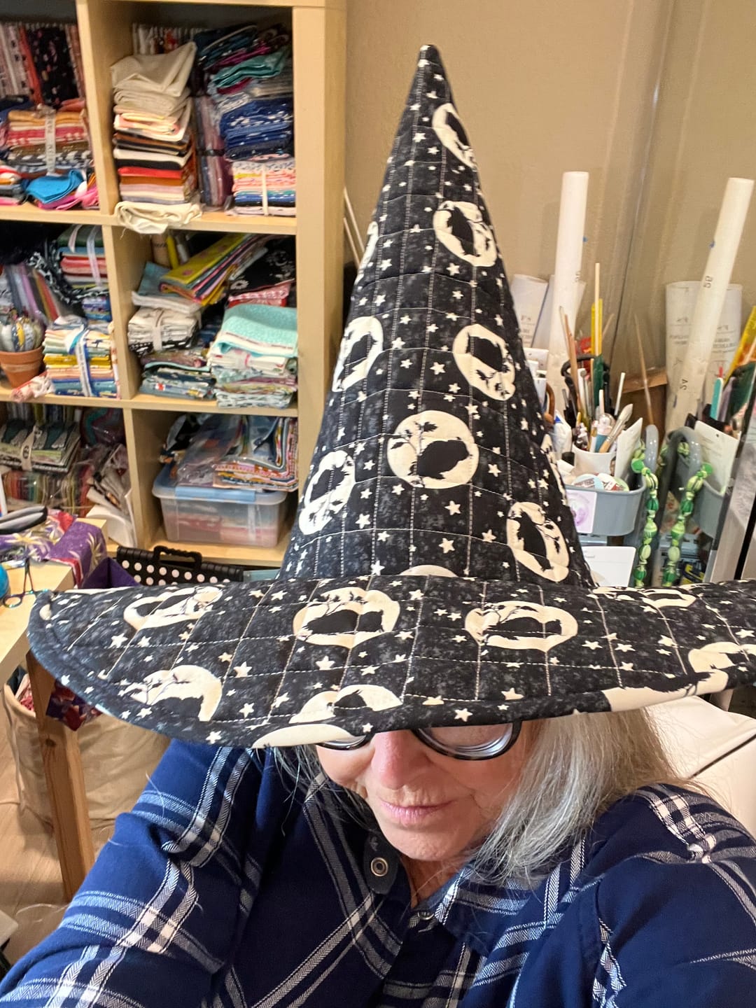 Customer photo review of Spellbound Quilted Witch Hat Sewing Pattern | Digital PDF Pattern