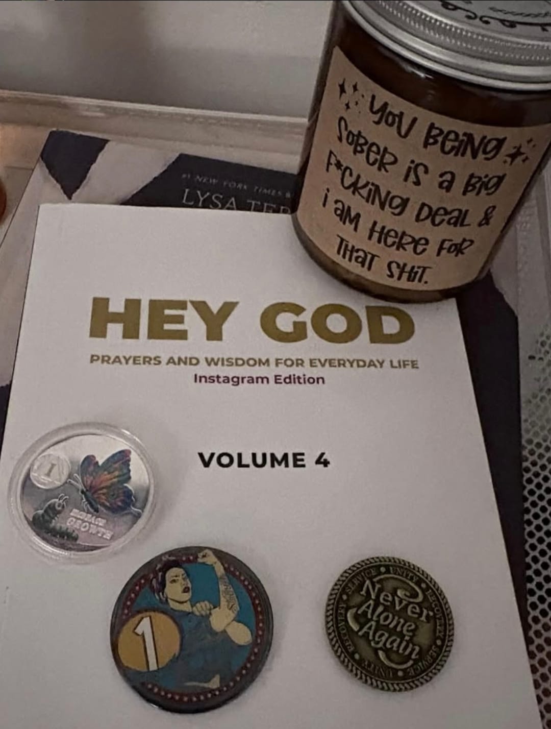 Customer photo review of Rosie Recovery Strength 1 Year AA/NA Medallion - Tri-Plate One Year Chip/Coin