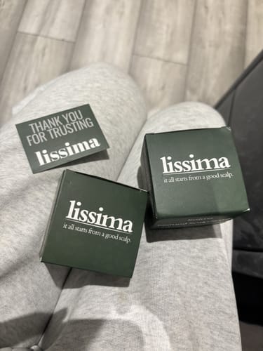 Customer photo review of LISSIMA Natural Scalp Scrub – for Flaky, Itchy, Irritated Scalp (Sensitive Care)