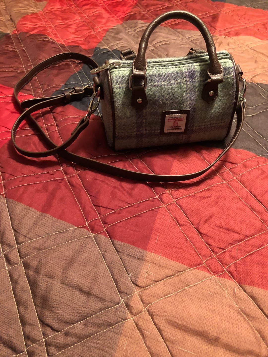 Customer photo review of Harris Tweed Mini Bowling Bag