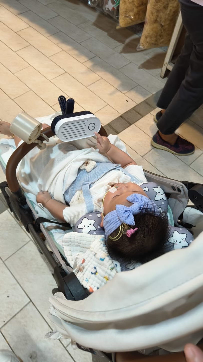 Customer photo review of AirPury: Portable Air Purifier for Mom & Baby