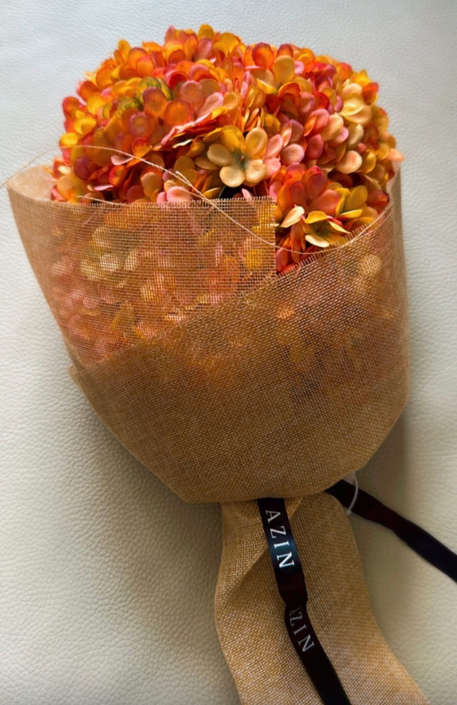 Customer photo review of Grande Hortensia (5 tiges) - Orange