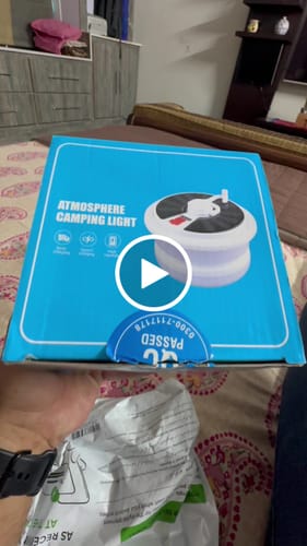 Customer video review of 2-in-1 Camping Lamp with Fairy Lights