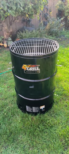 Customer photo review of 4Grill Oil Barrel Barbecue