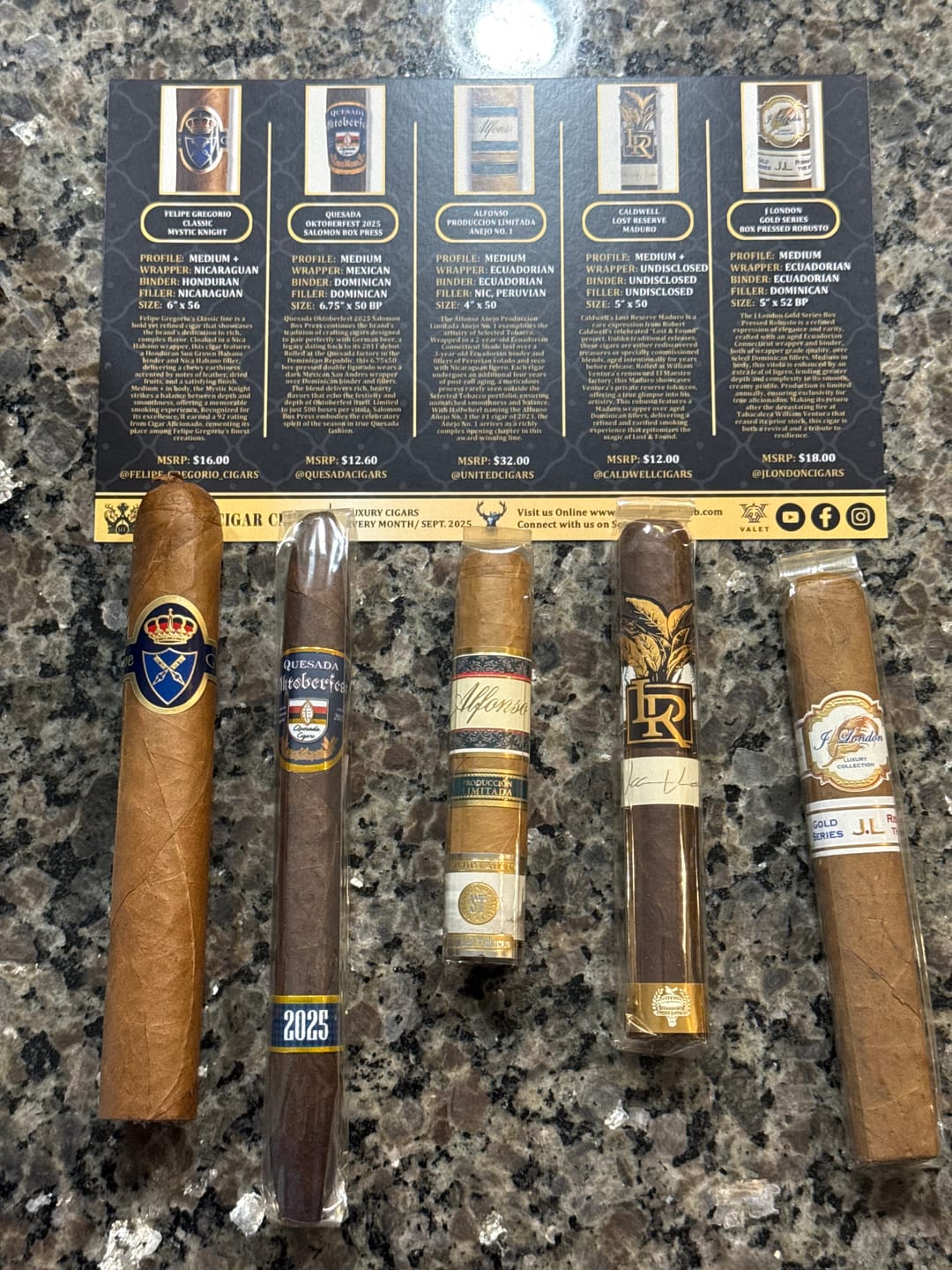 Customer photo review of Sapphire Subscription Luxury Cigars Monthly