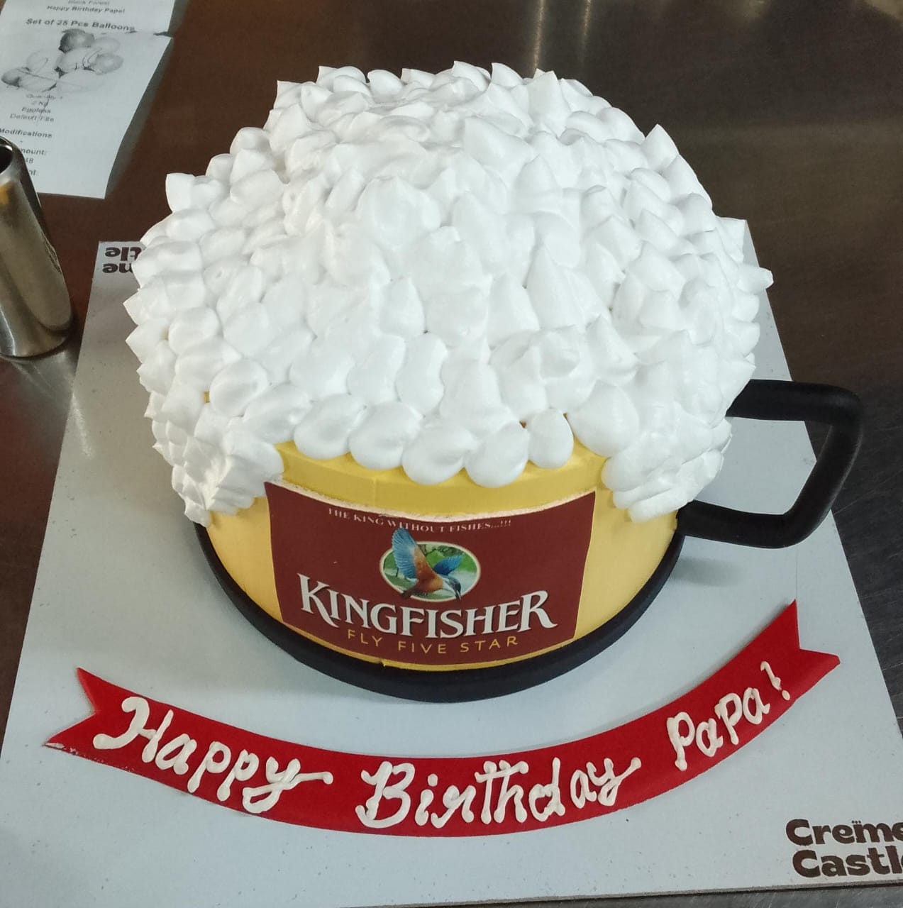 Customer photo review of Beer Custom Cake
