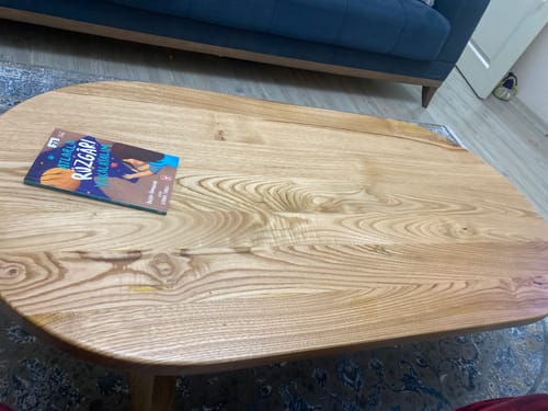 Customer photo review of Ahşap Orta Sehpa - Japandi Stili Kestane Bohem Sehpa