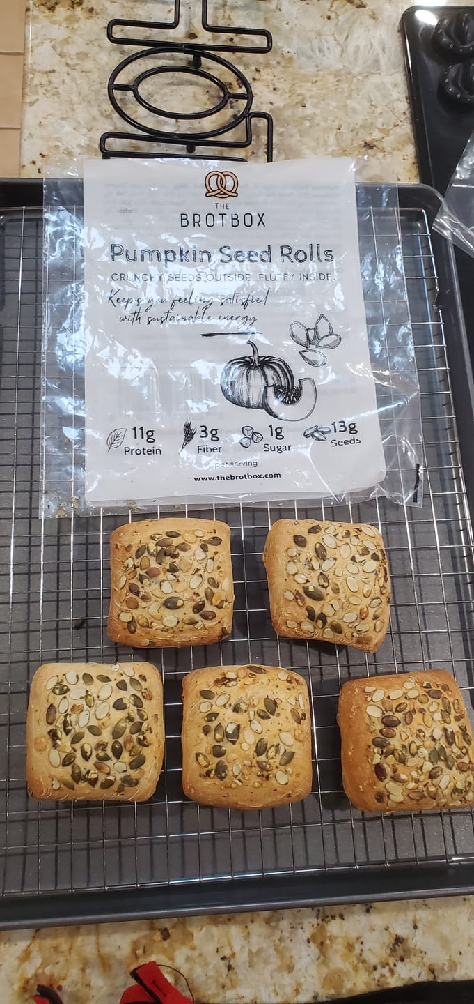 Customer photo review of Pumpkin Seed Rolls (5 pack)