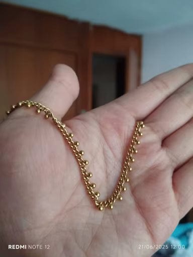 Customer photo review of Cuban Link Droplet Bracelet
