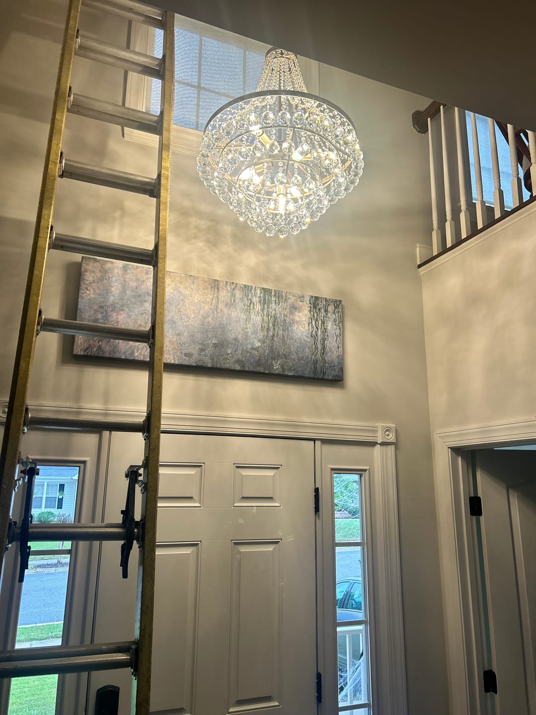 Customer photo review of Vintage Luxury Antique Bronze Crystal Empire Chandelier
