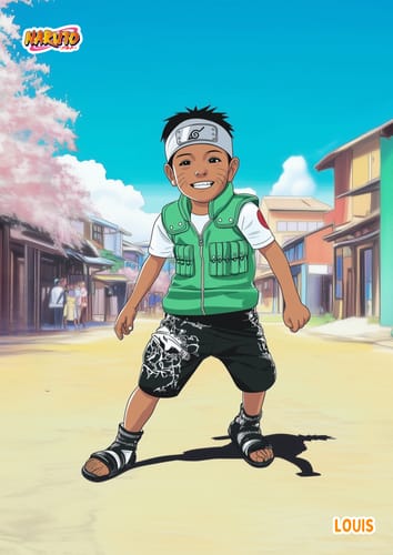 Customer photo review of Portrait manga personnalisé | Naruto